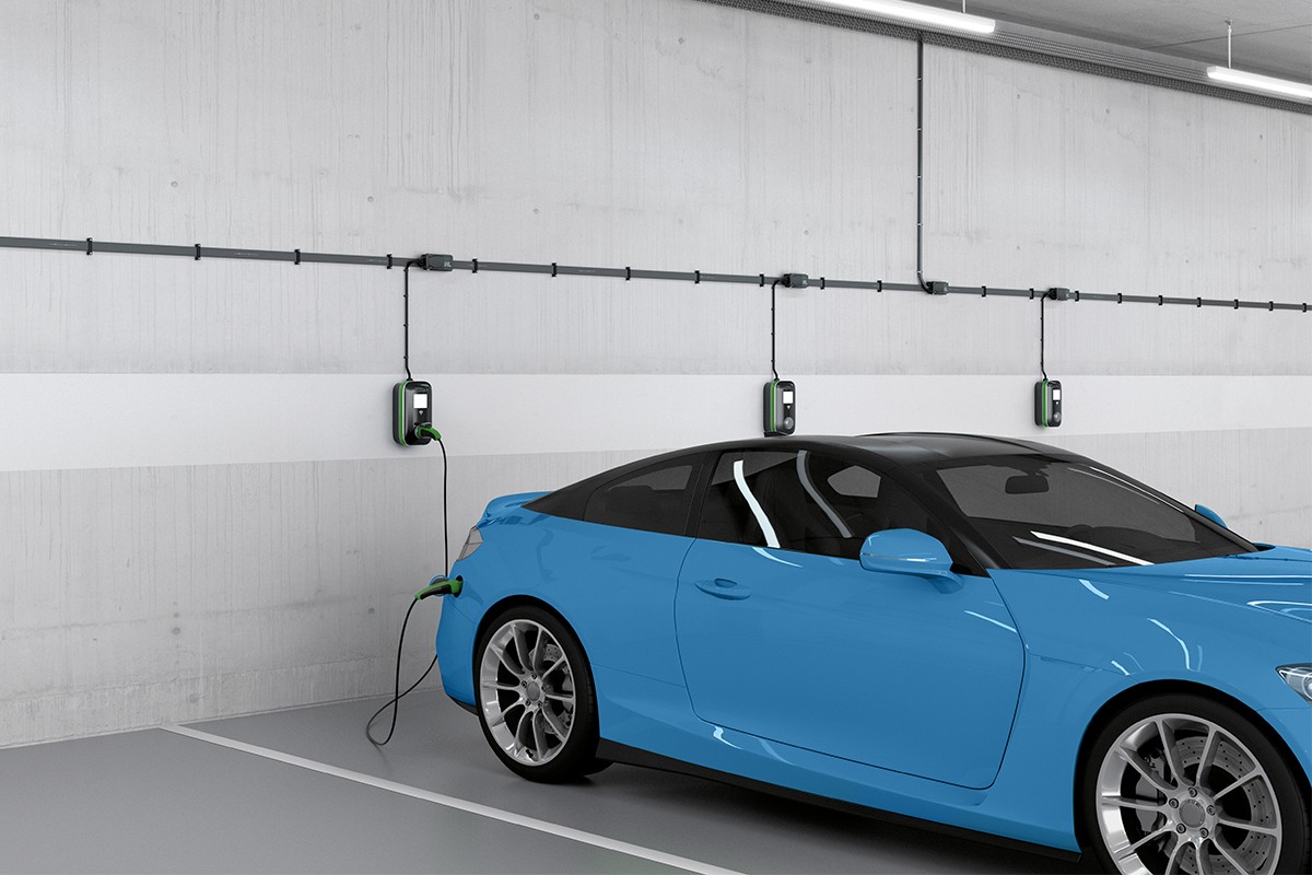 EV laden met Wieland podis® vlakkabel